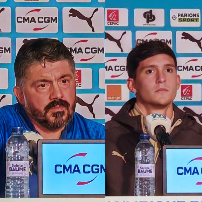 Intégrale de la conférence de presse de Leonardo Balerdi et Gennaro Gattuso avant le déplacement à Lyon