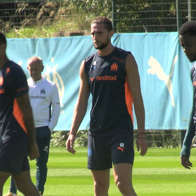 OM : Rabiot à l'entraînement avant le déplacement à Strasbourg